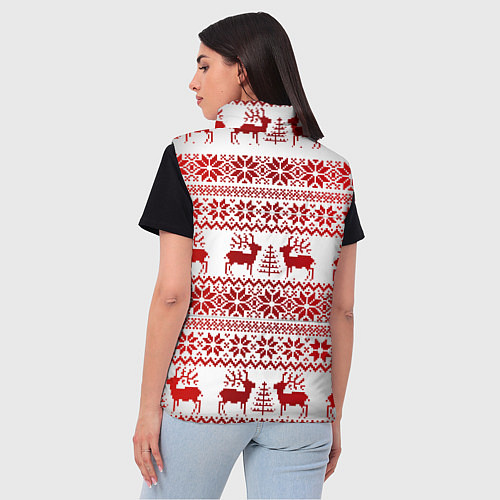 Женский жилет Зимний лес / 3D-Черный – фото 4