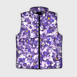 Женский жилет Анютины глазки узор, цвет: 3D-светло-серый
