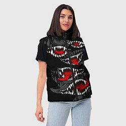 Женский жилет Атака вампиров, цвет: 3D-черный — фото 2