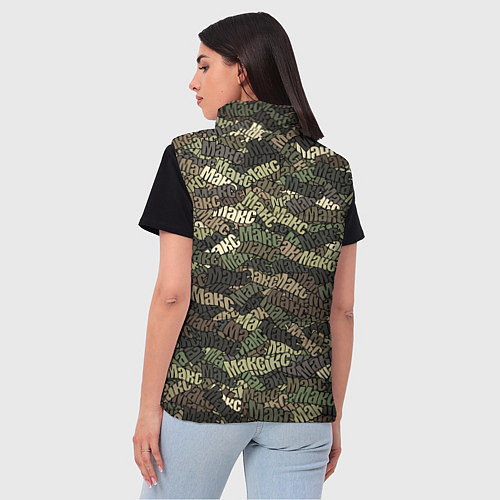 Женский жилет Именной камуфляж Макс / 3D-Черный – фото 4