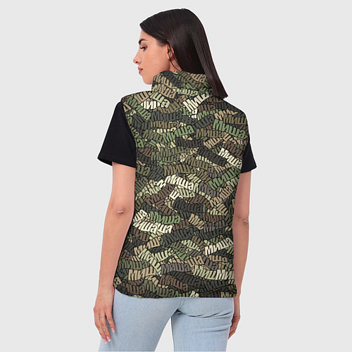 Женский жилет Именной камуфляж Миша / 3D-Красный – фото 4