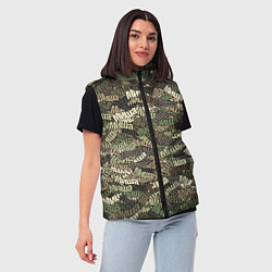 Женский жилет Именной камуфляж Миша, цвет: 3D-черный — фото 2