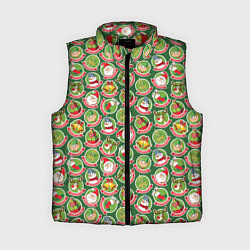 Женский жилет Новогодние Персонажи, цвет: 3D-красный