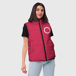 Женский жилет Круг, цвет: 3D-светло-серый — фото 2