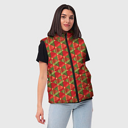 Женский жилет Новогодний Дизайн, цвет: 3D-светло-серый — фото 2
