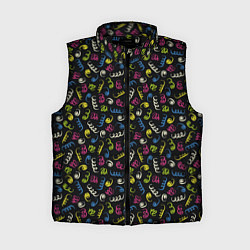Женский жилет Праздничное Конфетти, цвет: 3D-черный