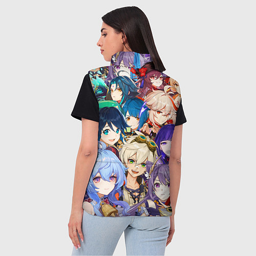 Женский жилет Genshin Impact - персонажи / 3D-Черный – фото 4