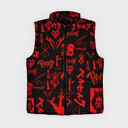Женский жилет БЕРСЕРК ПАТТЕРН СИМВОЛИКА КЛЕЙМО, цвет: 3D-черный