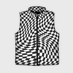 Женский жилет Черно-белая клетка Black and white squares