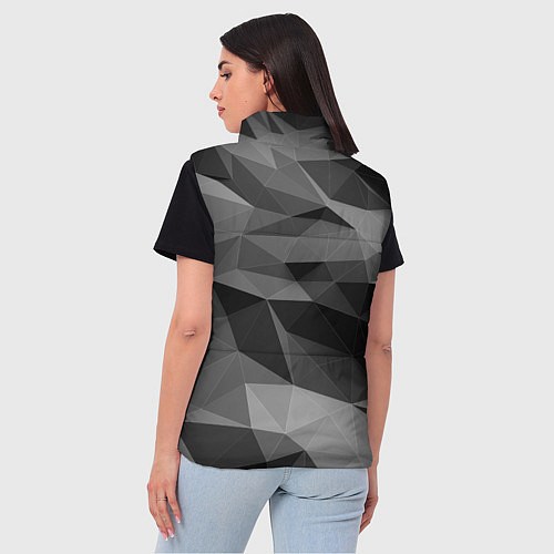 Женский жилет Чб абстракция / 3D-Черный – фото 4