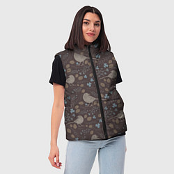 Женский жилет Осенняя абстракция, цвет: 3D-красный — фото 2