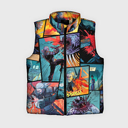 Женский жилет Ведьмак The Witcher комикс, цвет: 3D-черный