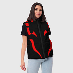 Женский жилет ТАТУ ИТАДОРИ СУКУНА TATTOO SUKUNA, ITADORI, цвет: 3D-черный — фото 2