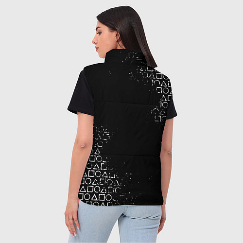 Женский жилет ИГРА В КАЛЬМАРА ТРЕУГОЛЬНИК SQUID GAME / 3D-Красный – фото 4