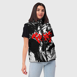Женский жилет БЕРСЕРК РИСУНОК BERSERK, цвет: 3D-черный — фото 2