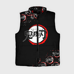 Женский жилет КЛИНОК РАССЕКАЮЩИЙ ДЕМОНОВ БРЫЗГИ КРАСОК, цвет: 3D-красный