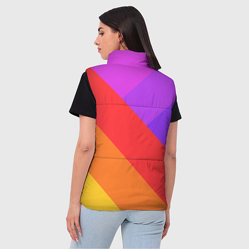 Женский жилет РАДУЖНАЯ ГЕОМЕТРИЯ RAINBOW GEOMETRY / 3D-Светло-серый – фото 4