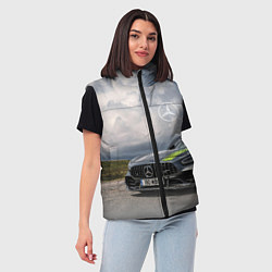 Женский жилет Mercedes V8 Biturbo Racing Team AMG, цвет: 3D-черный — фото 2