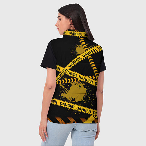 Женский жилет Лента DANGER / 3D-Светло-серый – фото 4