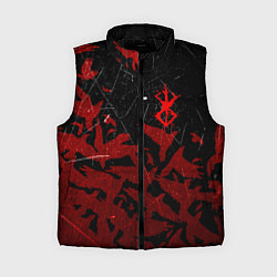 Женский жилет БЕРСЕРК КЛЕЙМО ЛОГО СТАЯ ВОРОН, RED CROW, цвет: 3D-черный