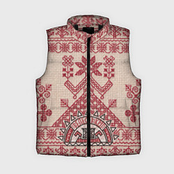 Женский жилет Славянская вышивка Узоры Руси, цвет: 3D-черный