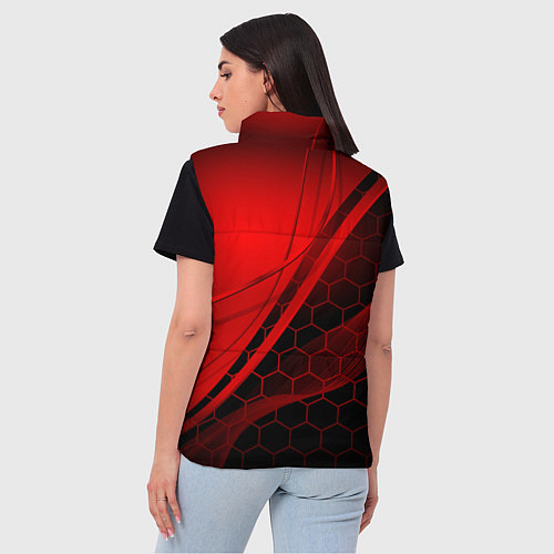 Женский жилет LEXUS RED GEOMETRY ЛЕКСУС / 3D-Черный – фото 4