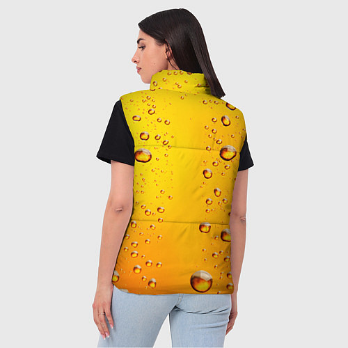 Женский жилет Пивозавр 3d hd / 3D-Черный – фото 4