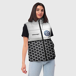 Женский жилет Volkswagen Стальная решетка, цвет: 3D-светло-серый — фото 2