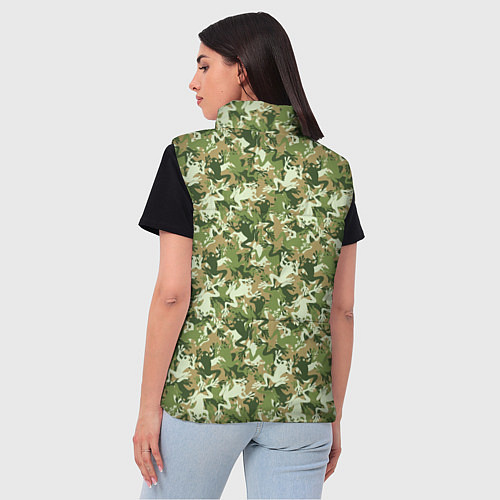 Женский жилет Лягушки камуфляж / 3D-Светло-серый – фото 4