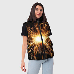 Женский жилет Фейерверк души, цвет: 3D-светло-серый — фото 2