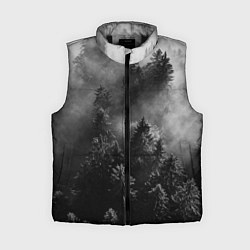 Женский жилет МРАЧНЫЙ ЛЕС FOREST, цвет: 3D-черный