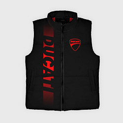Женский жилет DUCATI BLACK RED LINE, цвет: 3D-красный