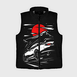 Женский жилет Toyota Supra: Red Moon, цвет: 3D-светло-серый