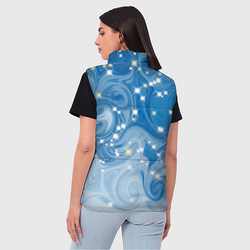 Женский жилет Голубая метелица / 3D-Черный – фото 4