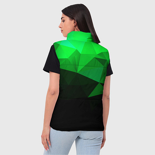 Женский жилет Изумрудный Зеленый Геометрия / 3D-Черный – фото 4