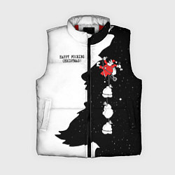 Женский жилет Happy fucking Christmas!, цвет: 3D-красный