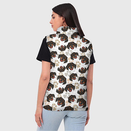 Женский жилет Такса Dachshund Dog / 3D-Черный – фото 4