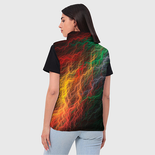 Женский жилет Цветной разряд / 3D-Черный – фото 4