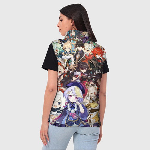 Женский жилет ПЕРСОНАЖИ GENSHIN IMPACT ЦВЕТНОЙ / 3D-Красный – фото 4