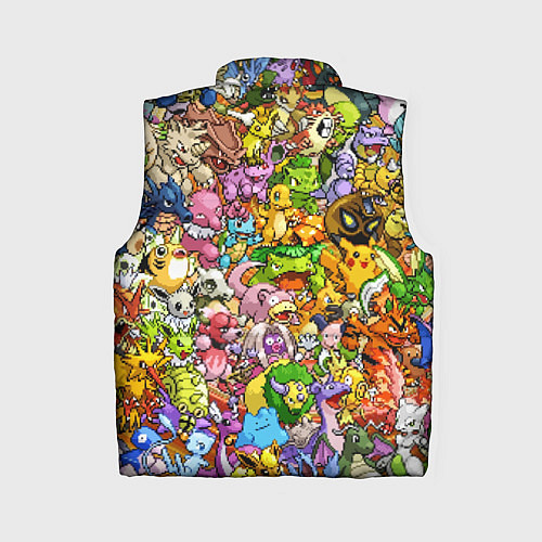 Женский жилет ПОКЕМОНЫ В ПИКСЕЛЯХ PIXEL POKEMON / 3D-Светло-серый – фото 2