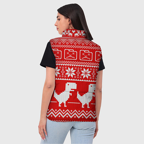 Женский жилет Вязаный принт / 3D-Черный – фото 4