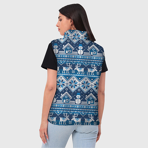 Женский жилет Christmas Pattern / 3D-Черный – фото 4
