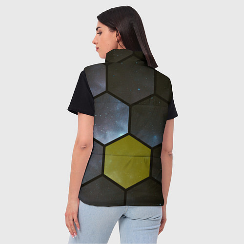 Женский жилет JWST space cell theme / 3D-Черный – фото 4