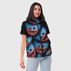 Женский жилет POPPY PLAYTIME ХАГИ ВАГИ ЛИЦО МОНСТРА, цвет: 3D-красный — фото 2