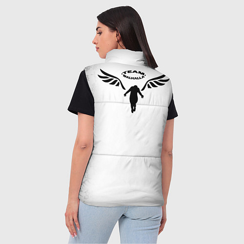 Женский жилет WALHALLA TEAM НА СПИНЕ БЕЛЫЕ ИЕРОГЛИФЫ / 3D-Черный – фото 4