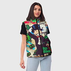 Женский жилет Alec Monopoly ART, цвет: 3D-черный — фото 2