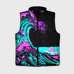Женский жилет НЕОНОВАЯ ЯПОНИЯ, ВОЛНА, ФУДЗИЯМА NEON JAPAN