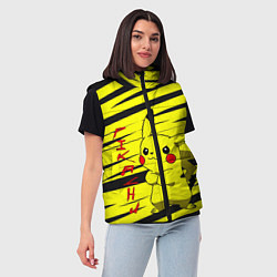 Женский жилет Пикачу Полосы, цвет: 3D-красный — фото 2