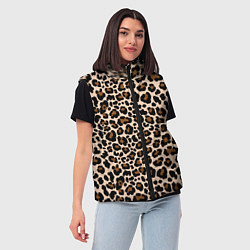 Женский жилет Леопардовые Пятна, цвет: 3D-черный — фото 2