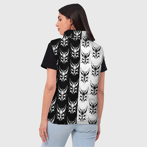 Женский жилет GENSHIN IMPACT XIAO MASK ГЕНШИН ИМПАКТ СЯО МАСКА / 3D-Черный – фото 4